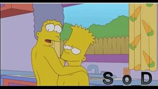 Porno-Zeichnen mit Marge und Bart Simpsons